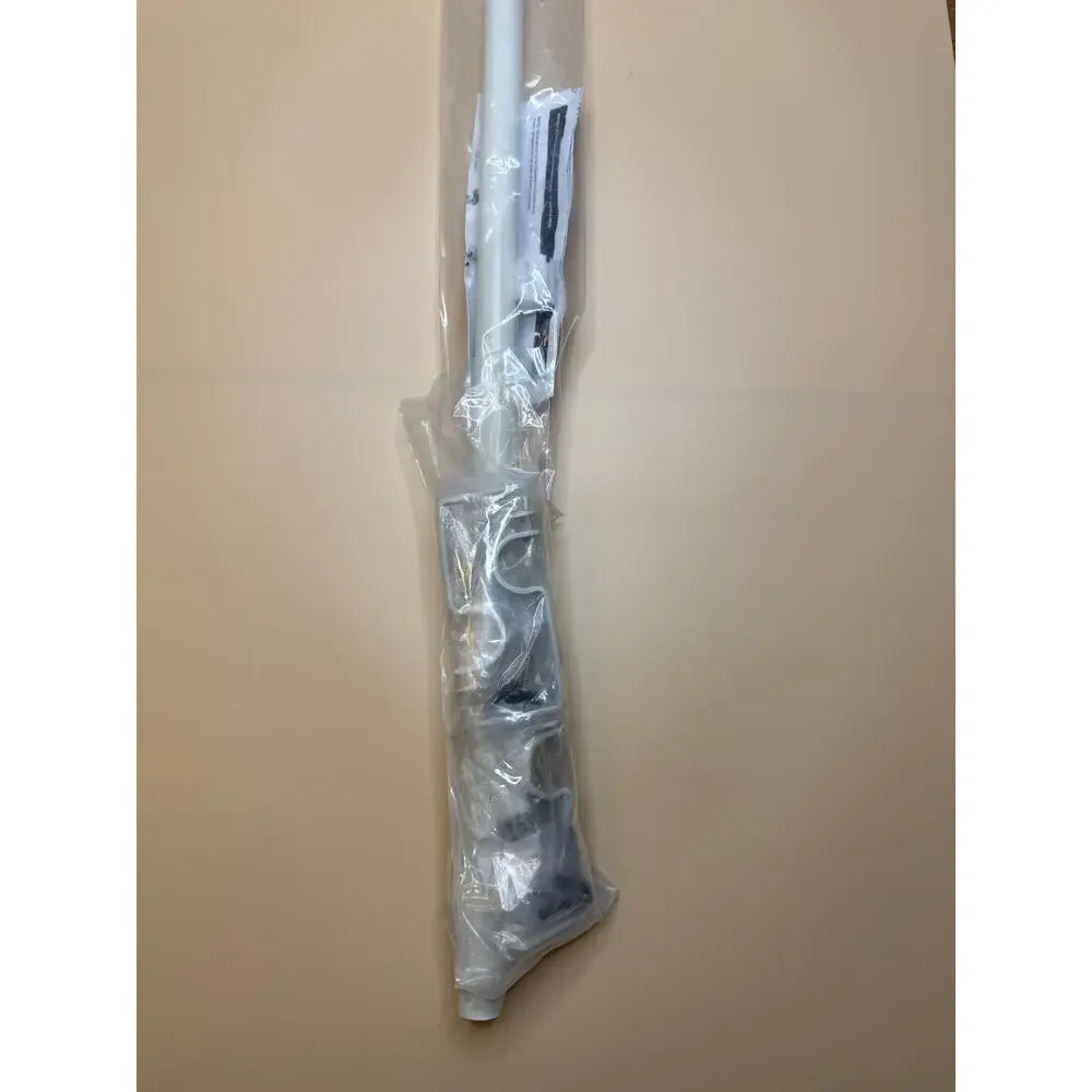 Rod Desyne Romeo 1 in Adjustable Single Curtain Rod White 66 to 120 in